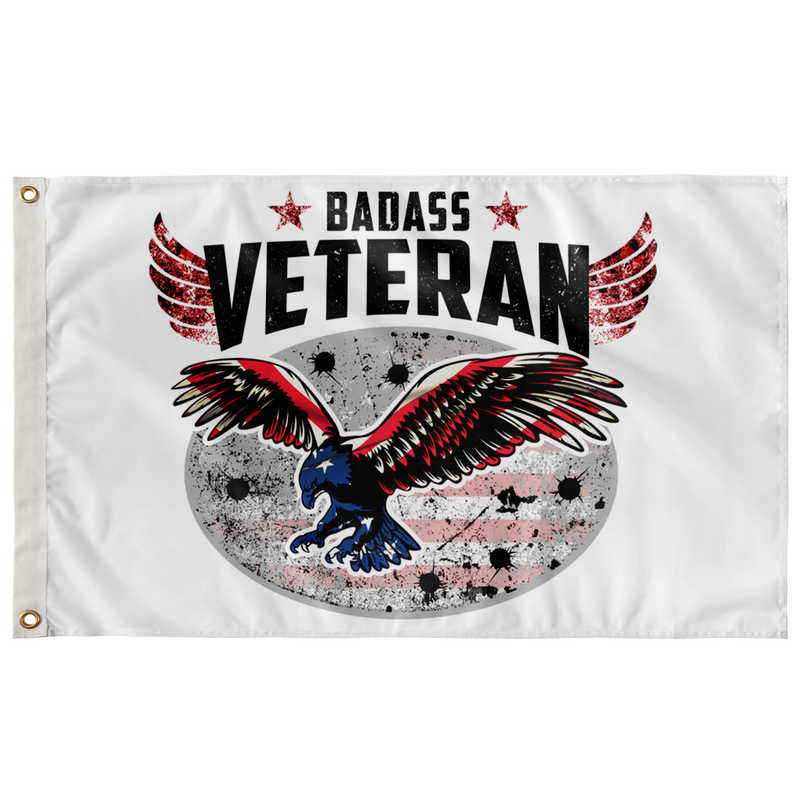 BadAss Veteran Eagle Flag