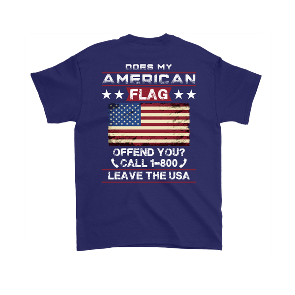 American Flag Shirt (Back) - Purple