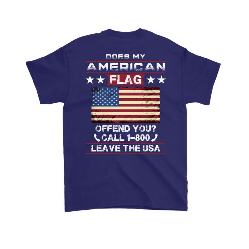 American Flag Shirt (Back) - Purple