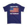 Badass Veteran Shirt (Back) - Purple